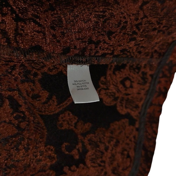Christopher & Banks Paisley Jacket Womens Size XL Zip Front Unlined - Picture 5 of 6